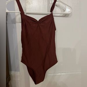Burgundy wear moi faustine leotard child size 10-12